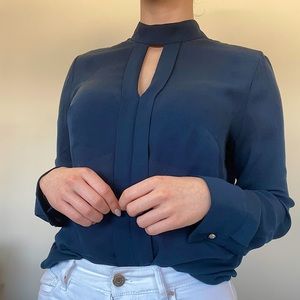 WHBM Keyhole Blouse